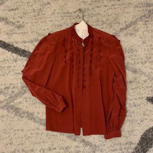 Maroon Silk Blouse